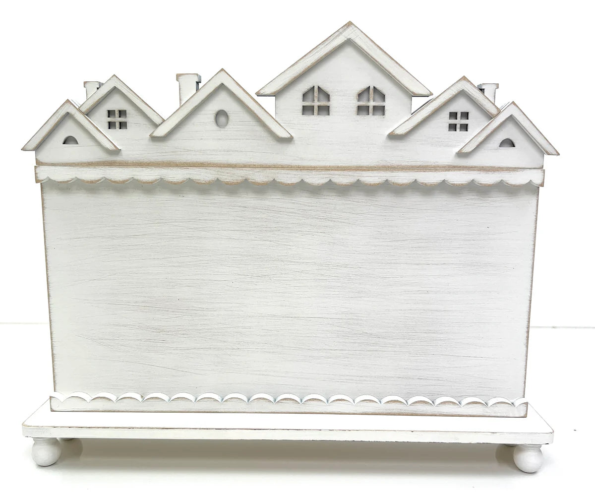 Rooftop Row Finishing Board for Country Cottage Needleworks’ Monthly Minis - Paisley and Polka Dots