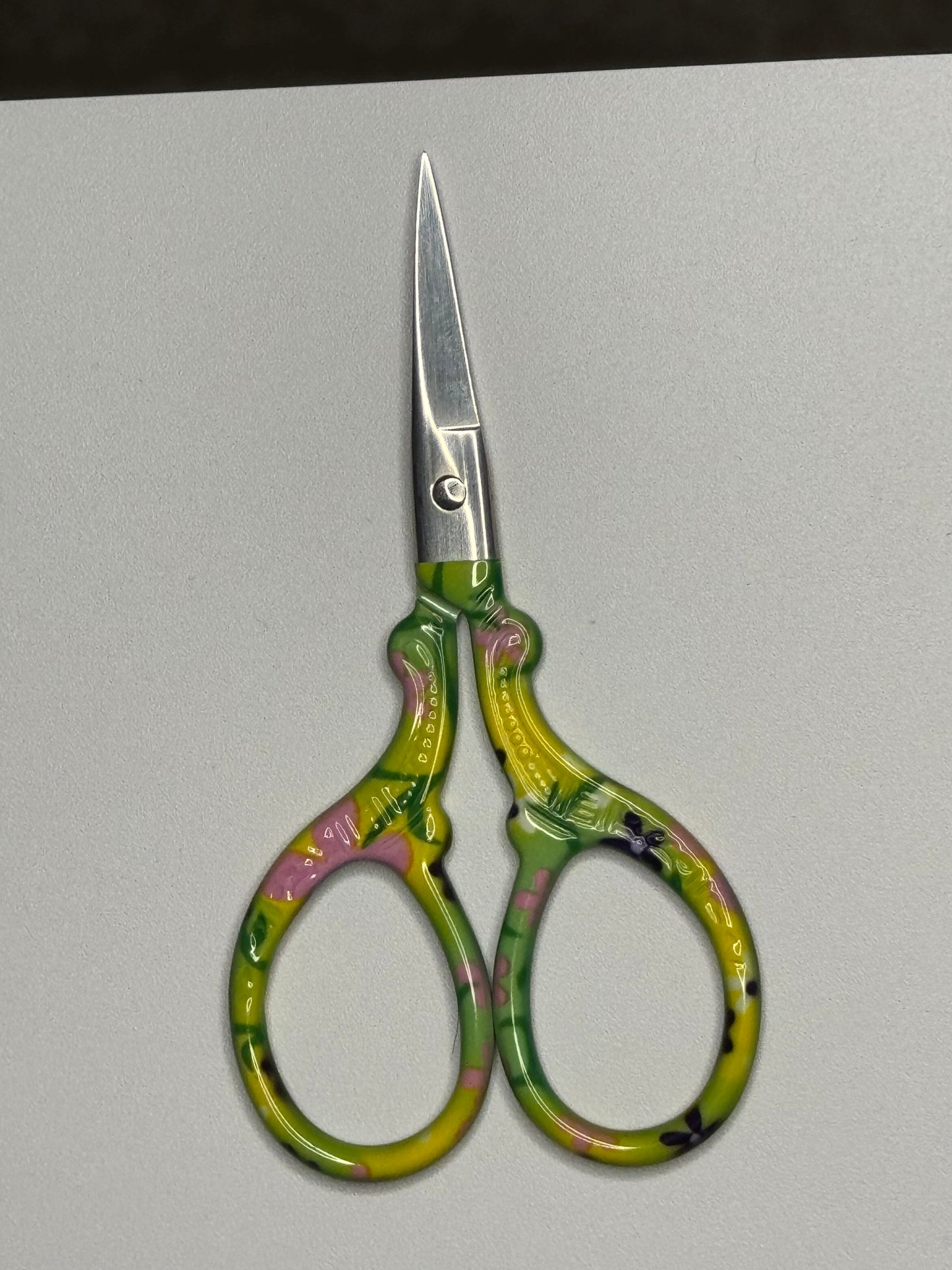 Lime and Yellow Embroidery Scissors