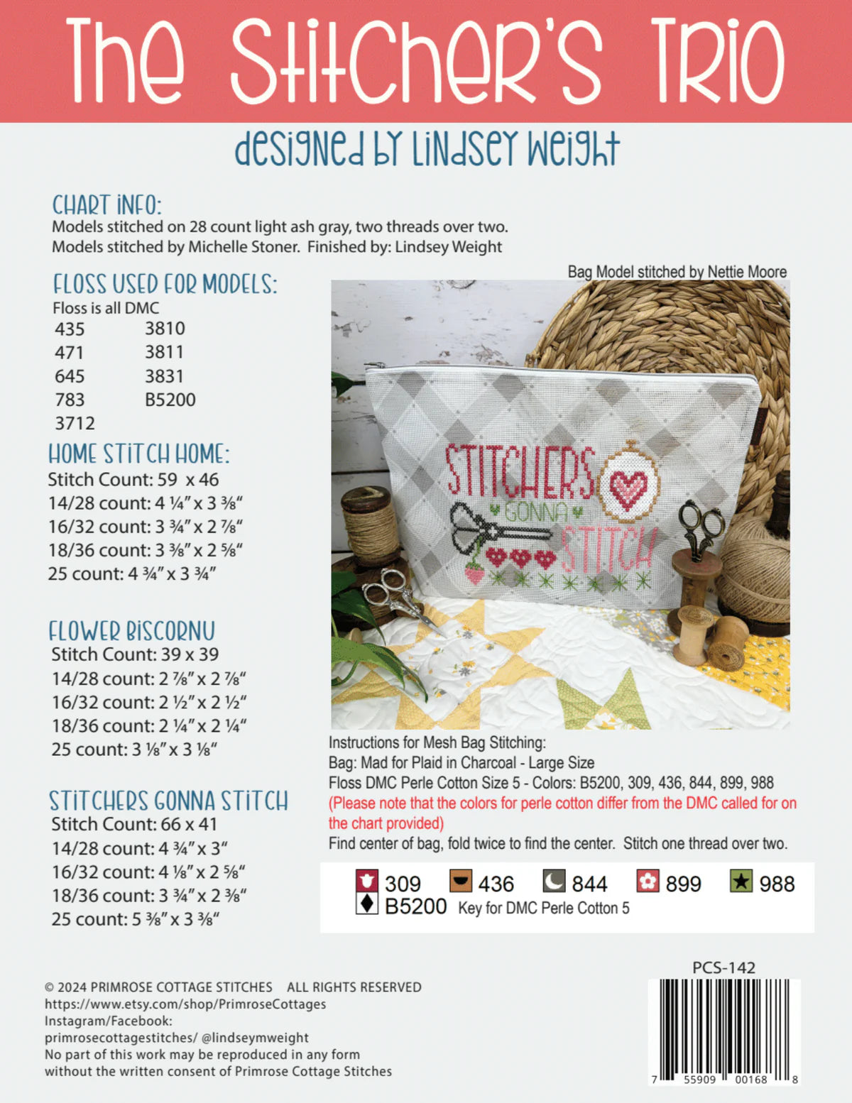 The Stitcher’s Trio - Primrose Cottage