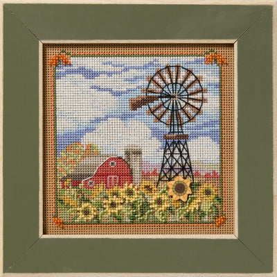Windmill - Autumn Series- Country Lane - Beaded Cross Stitch Kit - Mill Hill