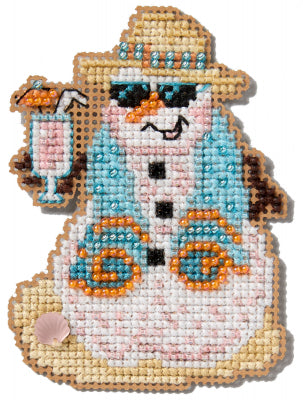 Snowman Vacation Ornament Kit - Winter Holiday Collection - Mill Hill