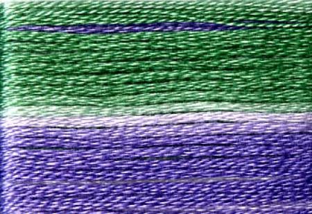 8026 Cosmo Seasons Variegated Cotton Embroidery Greens/Lavendar