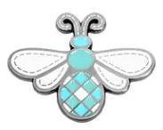 Turquoise Bee in my Bonnet Needle Minder - It's Sew Emma