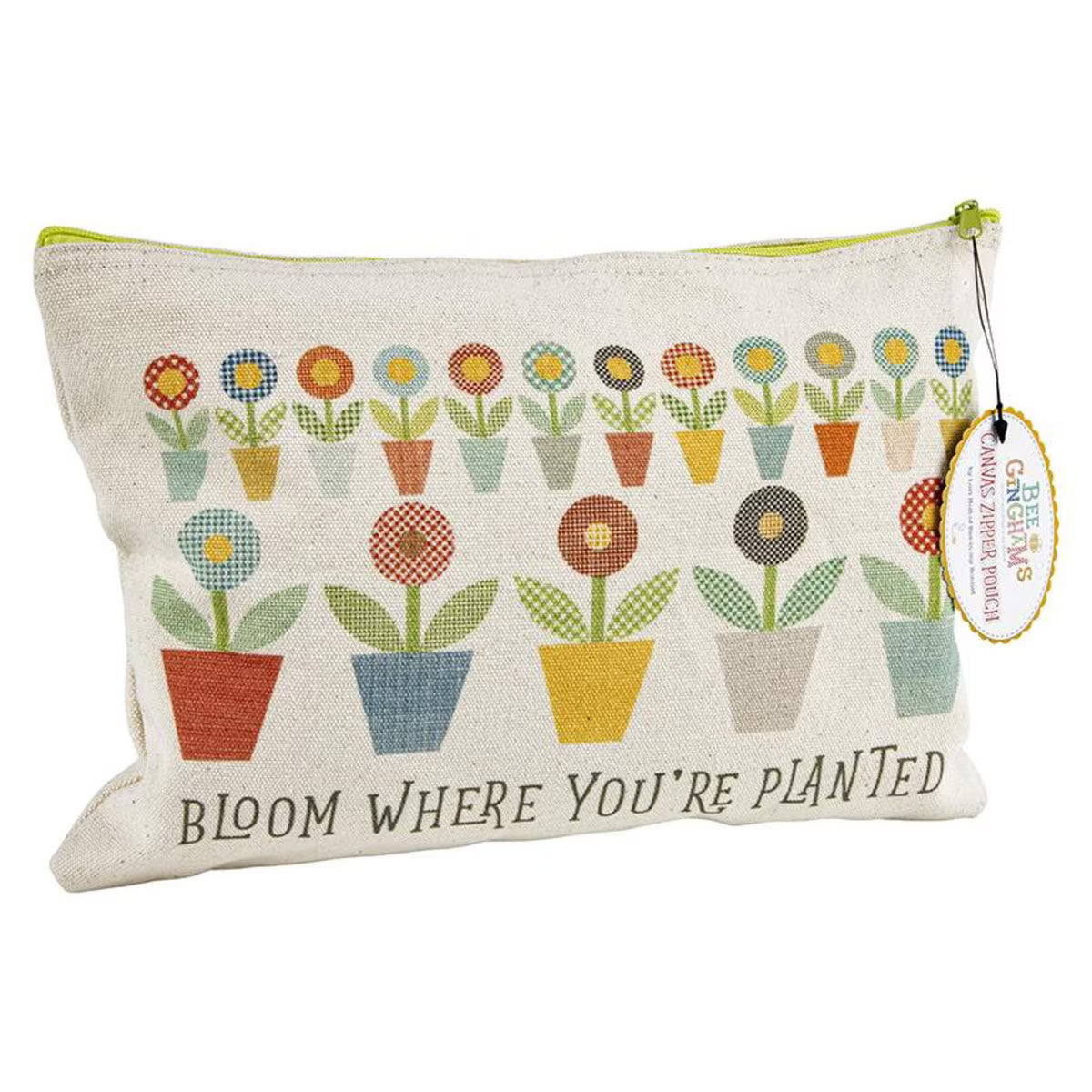 Gingham Garden Canvas Project Bag by Lori Holt