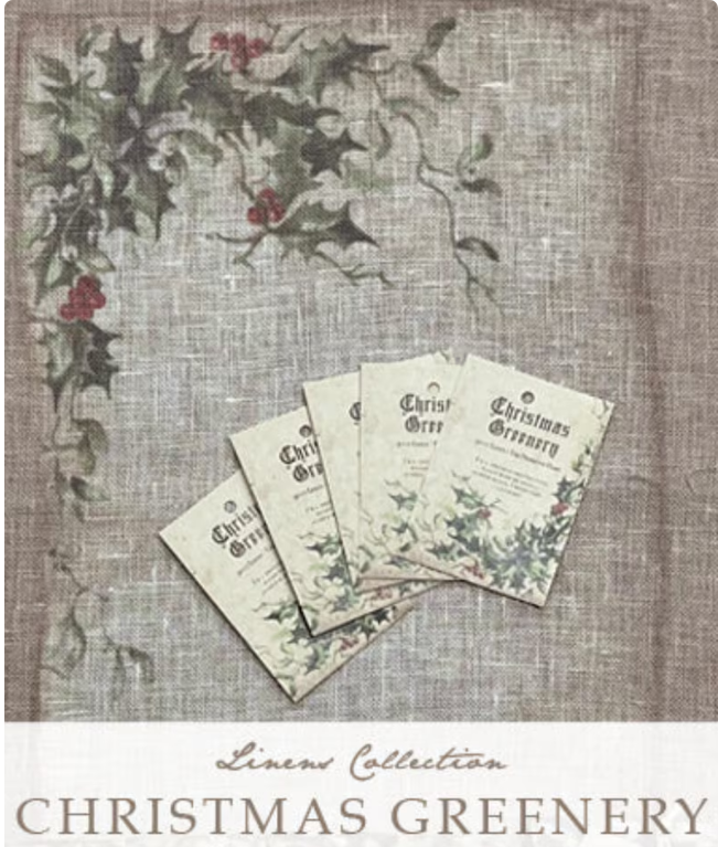 30 Count Linen - Christmas Greenery - The Primitive Hare