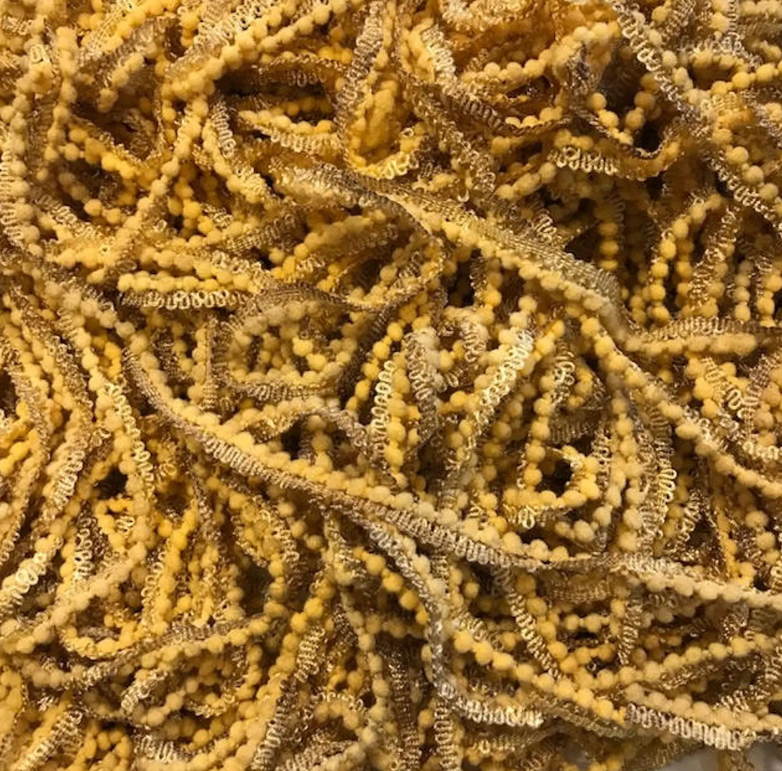 Pom Pom Trim - Sandy Gold - Lady Dot Creates