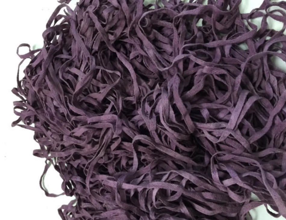 1/4" Wide Twill Tape - Grape Fizz - Hand-dyed Cotton - Lady Dot Create