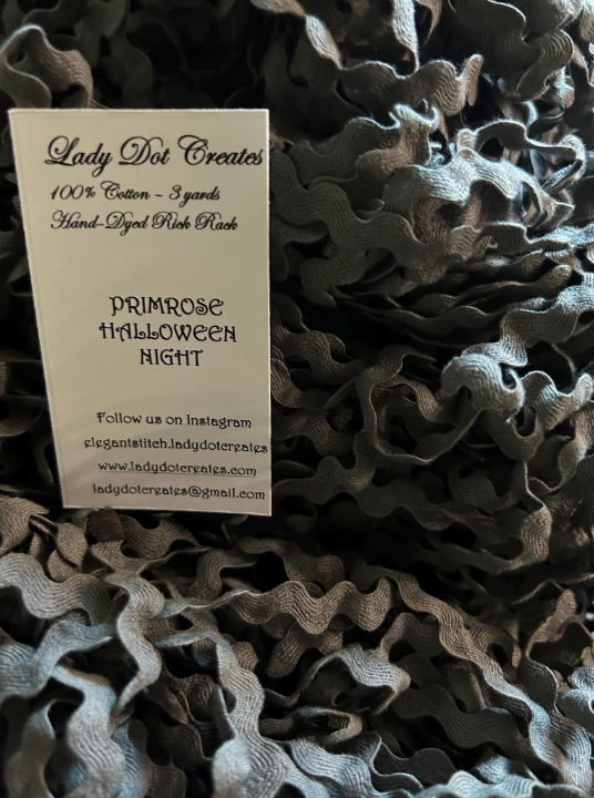 1/2" Rick Rack - Primrose Halloween - Hand-dyed Cotton - Lady Dot Creates