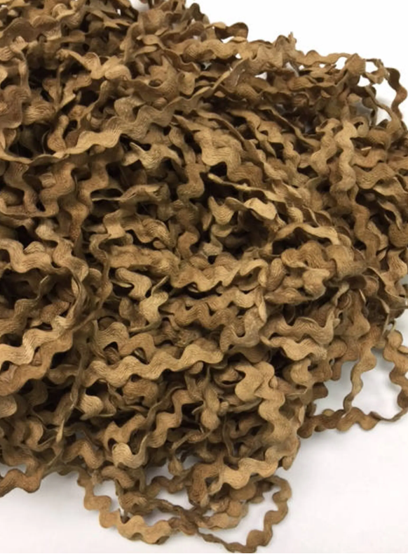 1/2" Rick Rack - Bird Nest - Hand-dyed Cotton - Lady Dot Creates