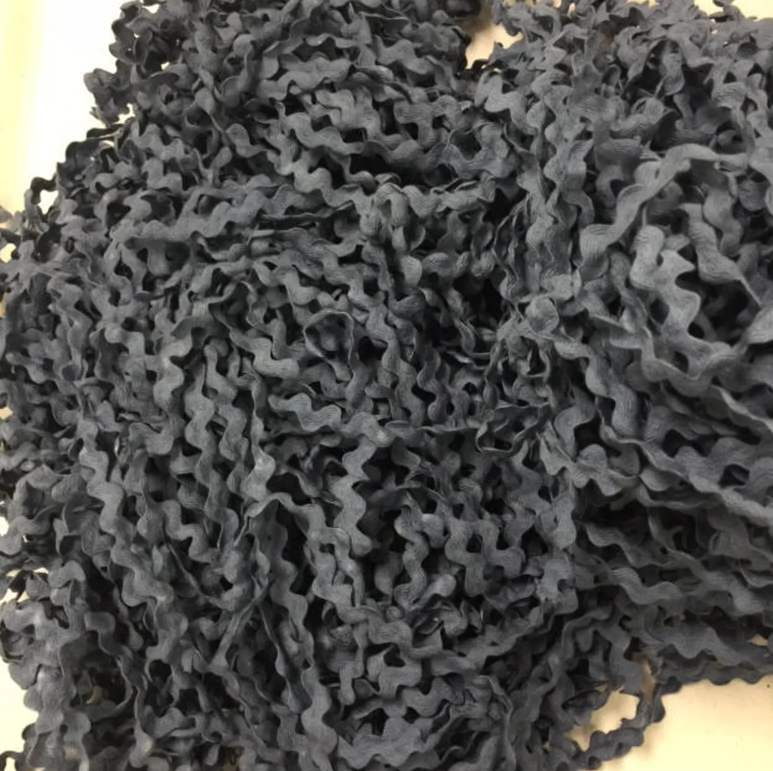 1/2" Rick Rack - Thunder Cloud - Hand-dyed Cotton - Lady Dot Creates