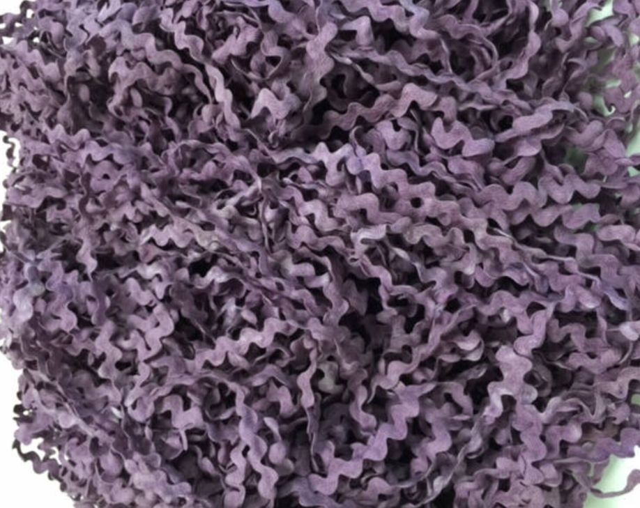 1/2" Rick Rack - Grape Fizz - Hand-dyed Cotton - Lady Dot Creates