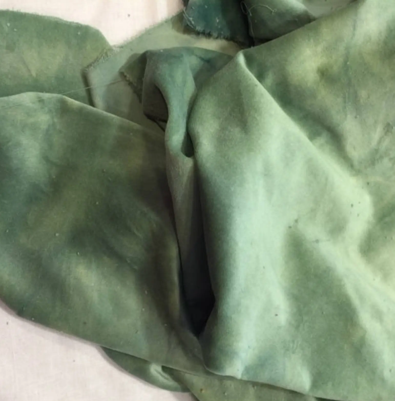 10"x18" Velveteen - String Beans - Hand-dyed 100% Cotton - Lady Dot Creates