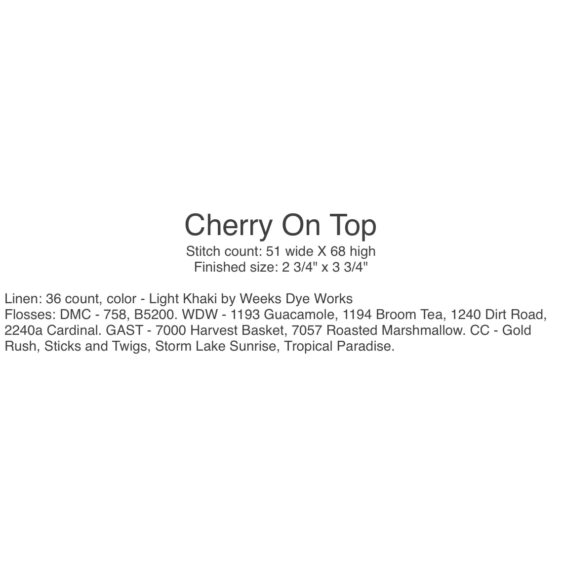 Cherry On Top - With Thy Needle and Thread (Brenda Gervais)