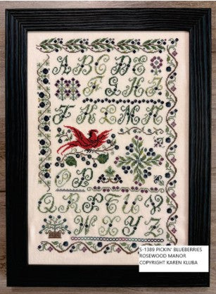Pickin' Blueberries - Rosewood Manor - 2026 Needlework Marketplace PREORDER