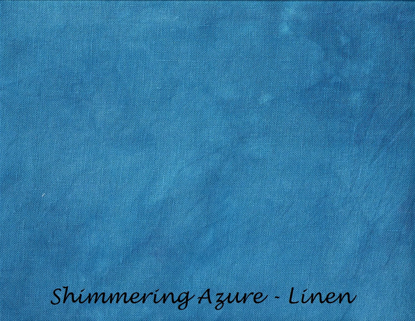32 Count Belfast Linen - Shimmering Azure - Under the Sea Fabrics