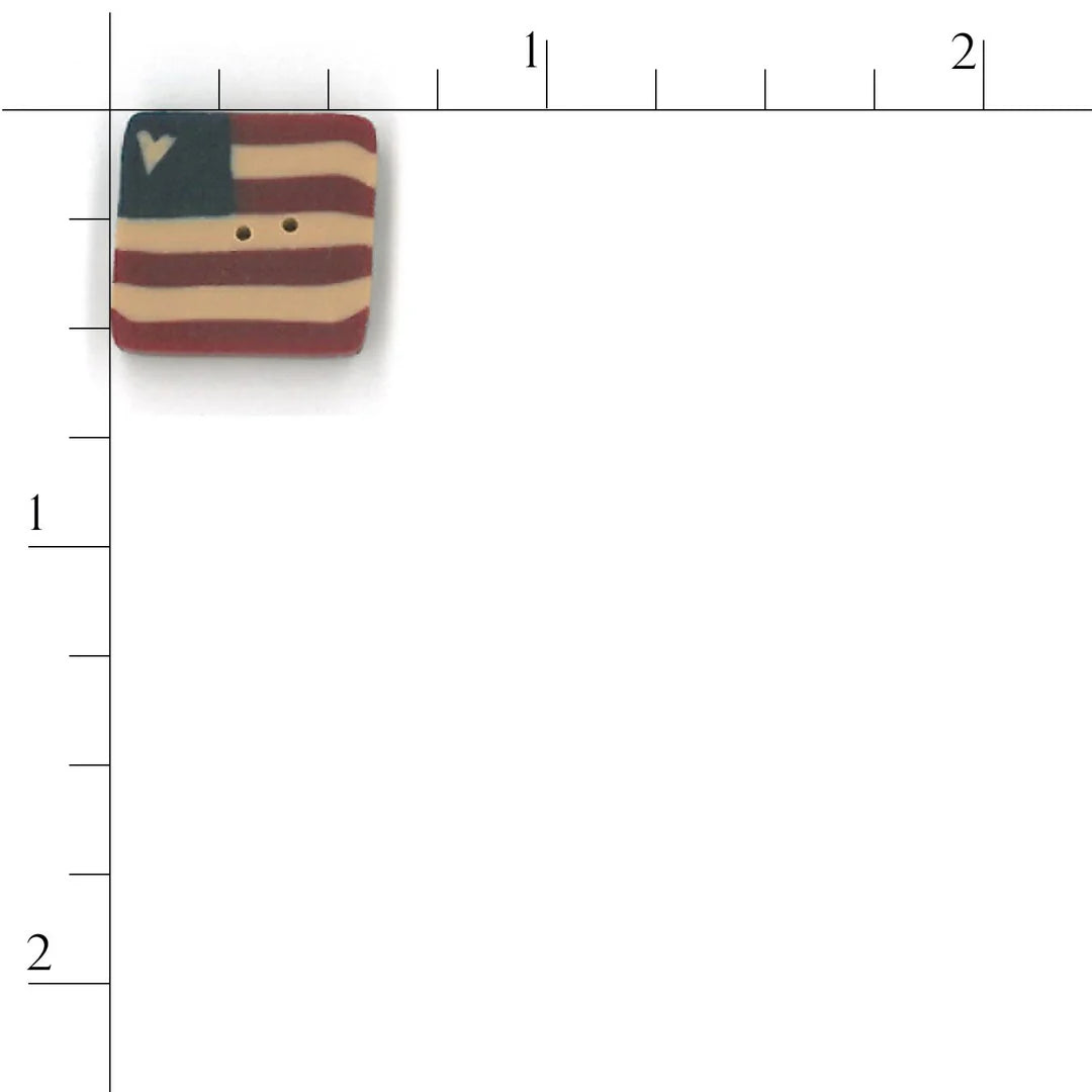 Small Folk Art Square Flag - Just Another Button Company