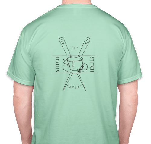Sip, Stitch, Repeat T-Shirt - Chalky Mint