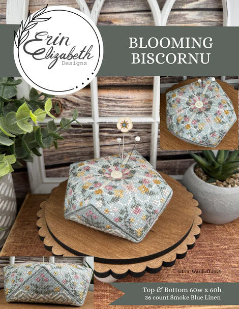 Blooming Biscornu - Erin Elizabeth Designs