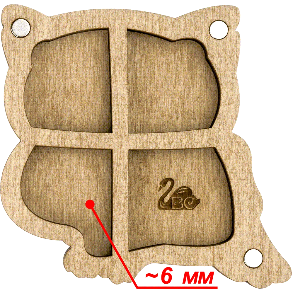 Owl Bead Organizer with Wooden Cover