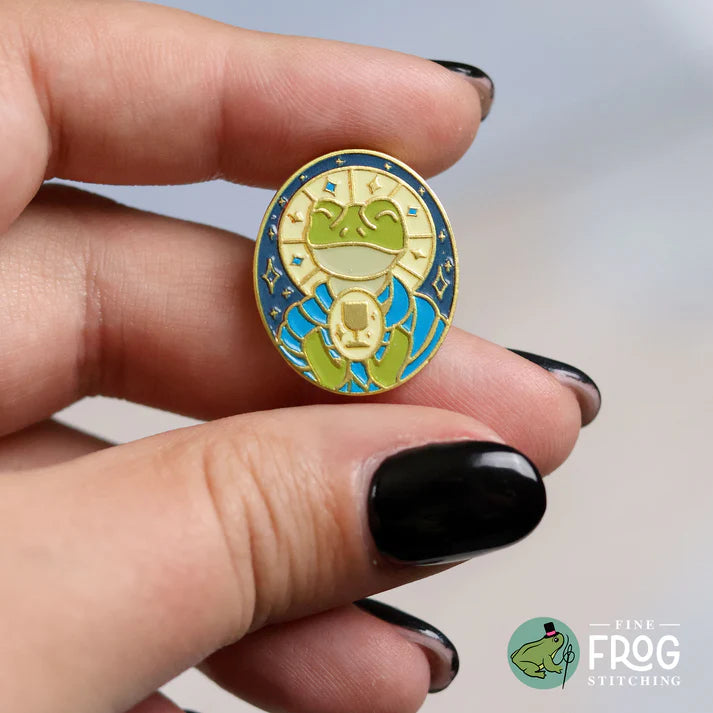 Saint Froggo Needle Minder - Fine Frog Stitching