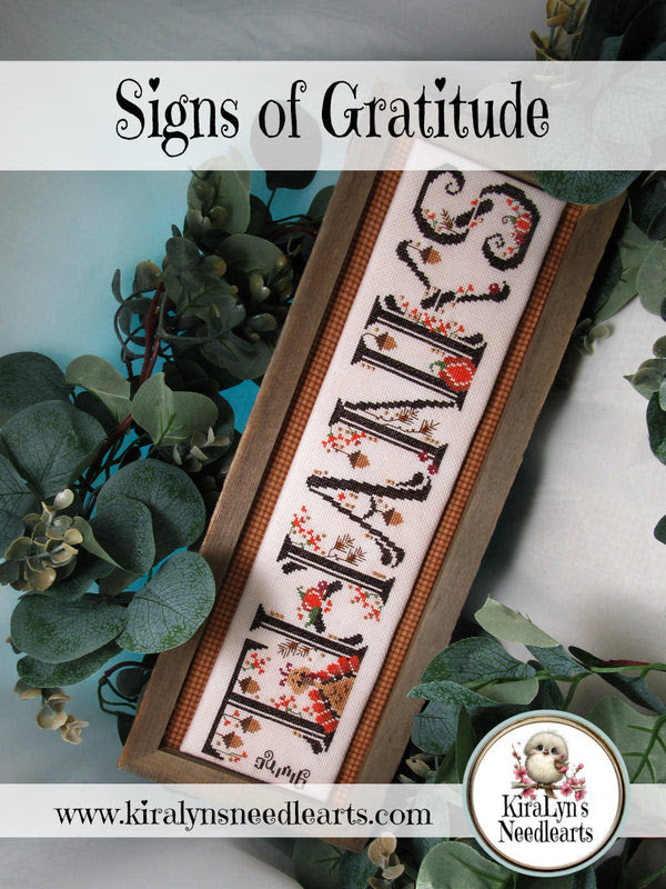Signs of Gratitude - KiraLyn's Needlearts - 2026 Needlework Marketplace PREORDER