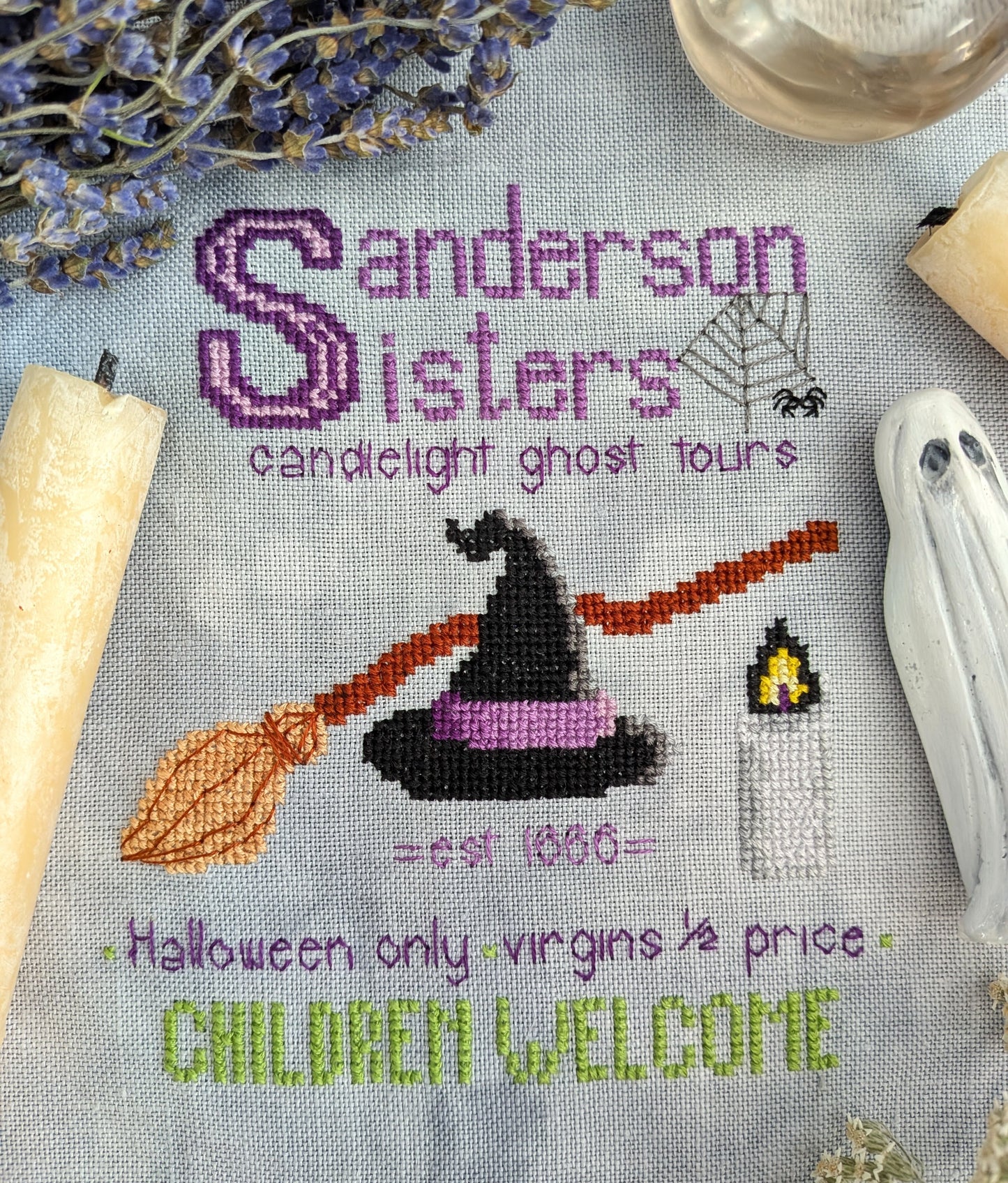 Sanderson Ghost Tours - Unseamly Stitches - 2026 Needlework Marketplace PREORDER