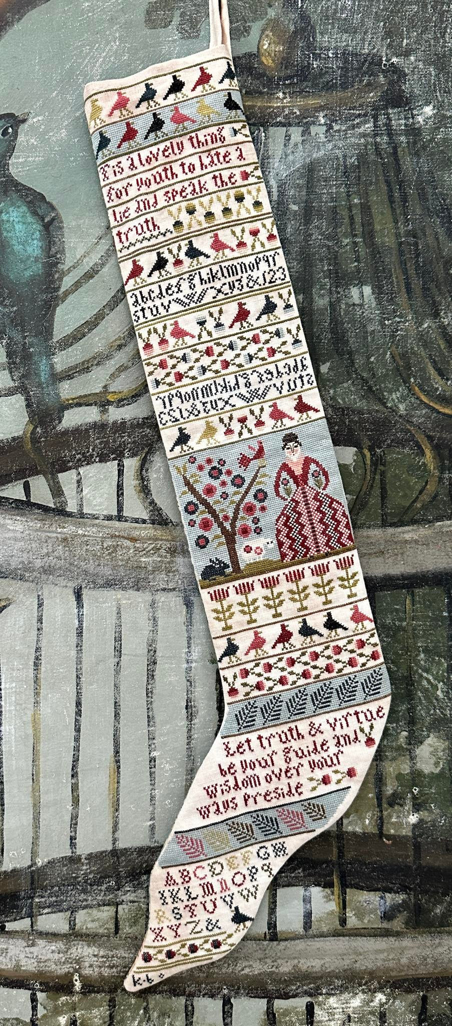 Truth & Virtue Stocking - Kathy Barrick Needlework Designs - 2026 Needlework Marketplace PREORDER