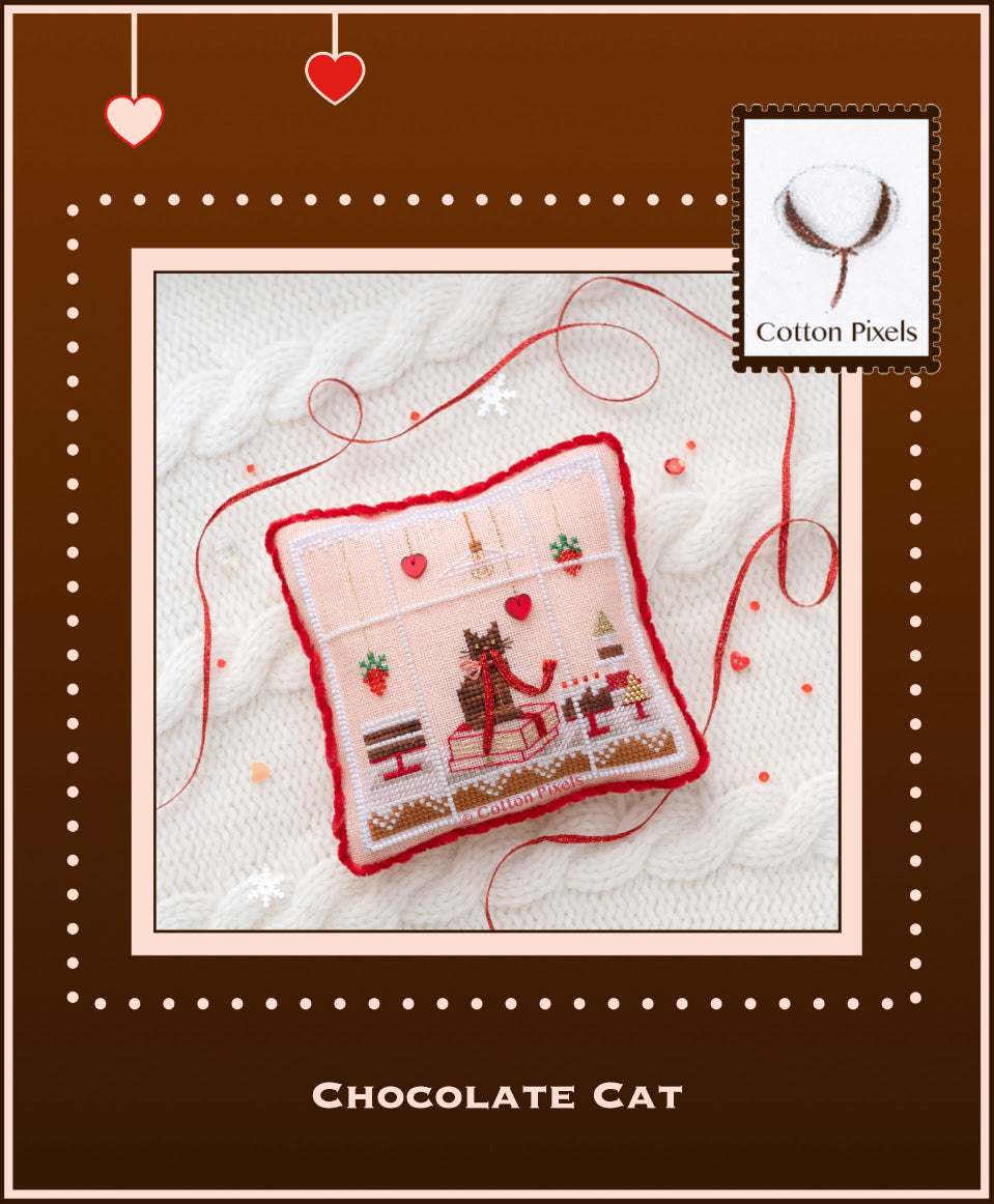 Chocolate Cat - Cotton Pixels