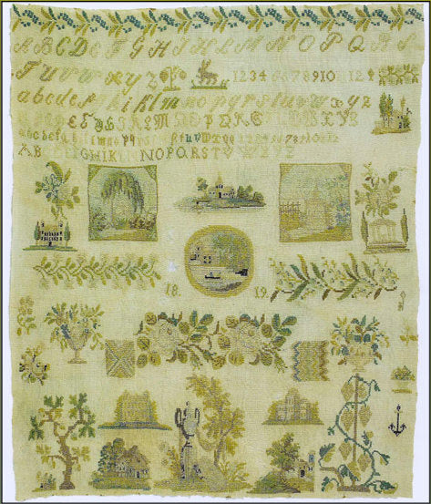 Weeping Willow & Rose Sampler - 1884 Stitchery - 2026 Needlework Marketplace PREORDER