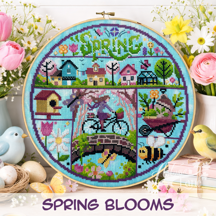 Spring Blooms - Autumn Lane Stitchery