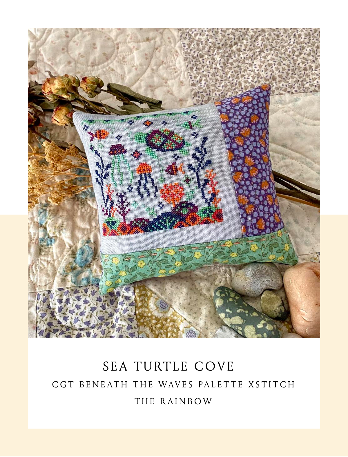 Sea Turtle Cove (xStitch the Rainbow - Beneath the Waves Palette) - Blueberry Ridge