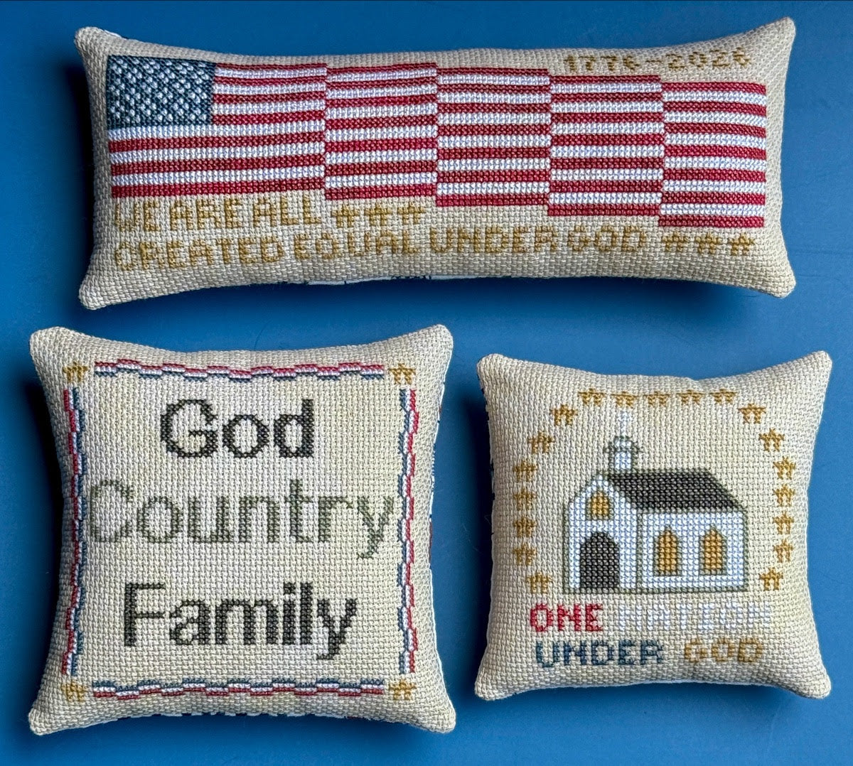 Faith & Freedom Trio - SamBrie Stitches - 2026 Needlework Marketplace PREORDER