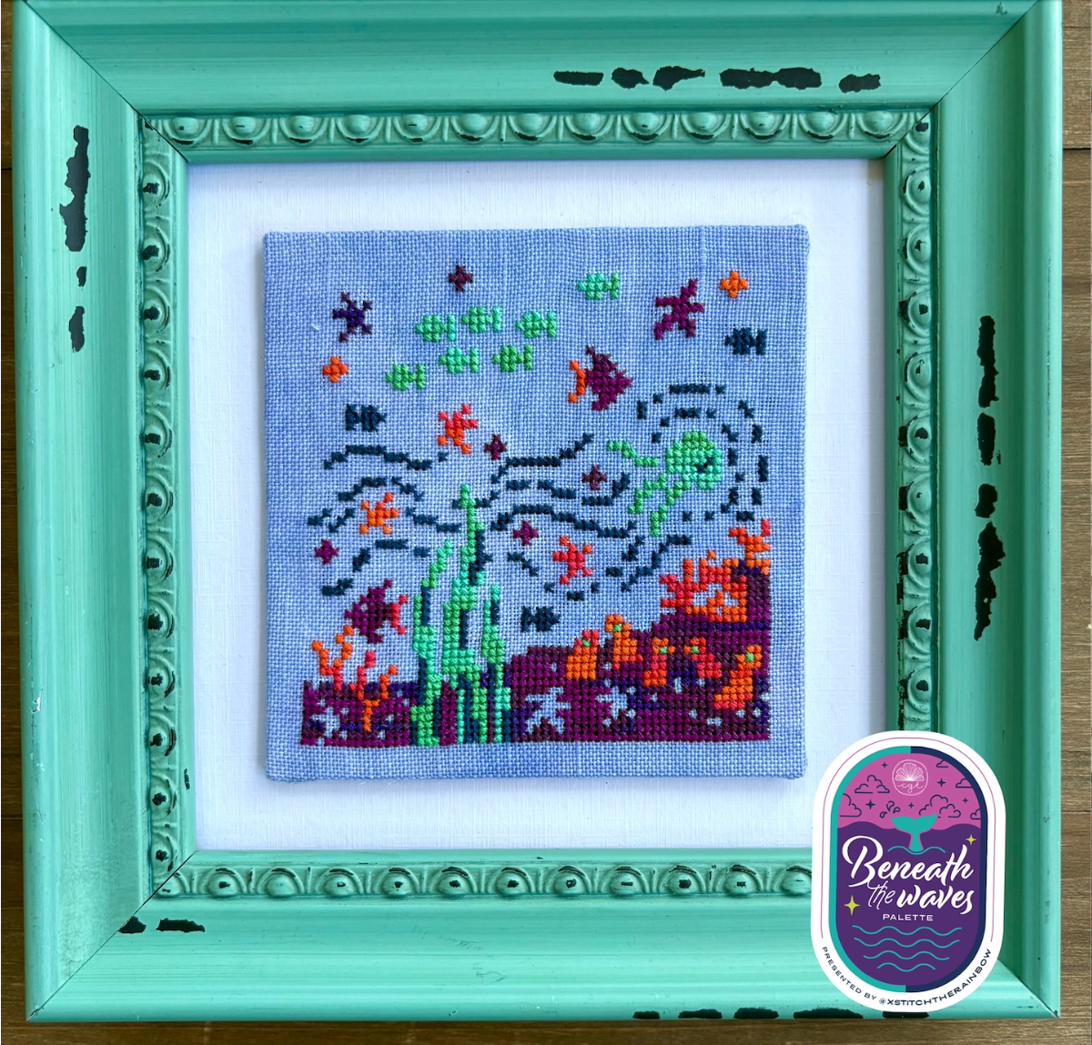 Sea Starry Night (xStitch the Rainbow - Beneath the Waves Palette) - Petal Pusher - 2026 Nashville Needlework Market PREORDER