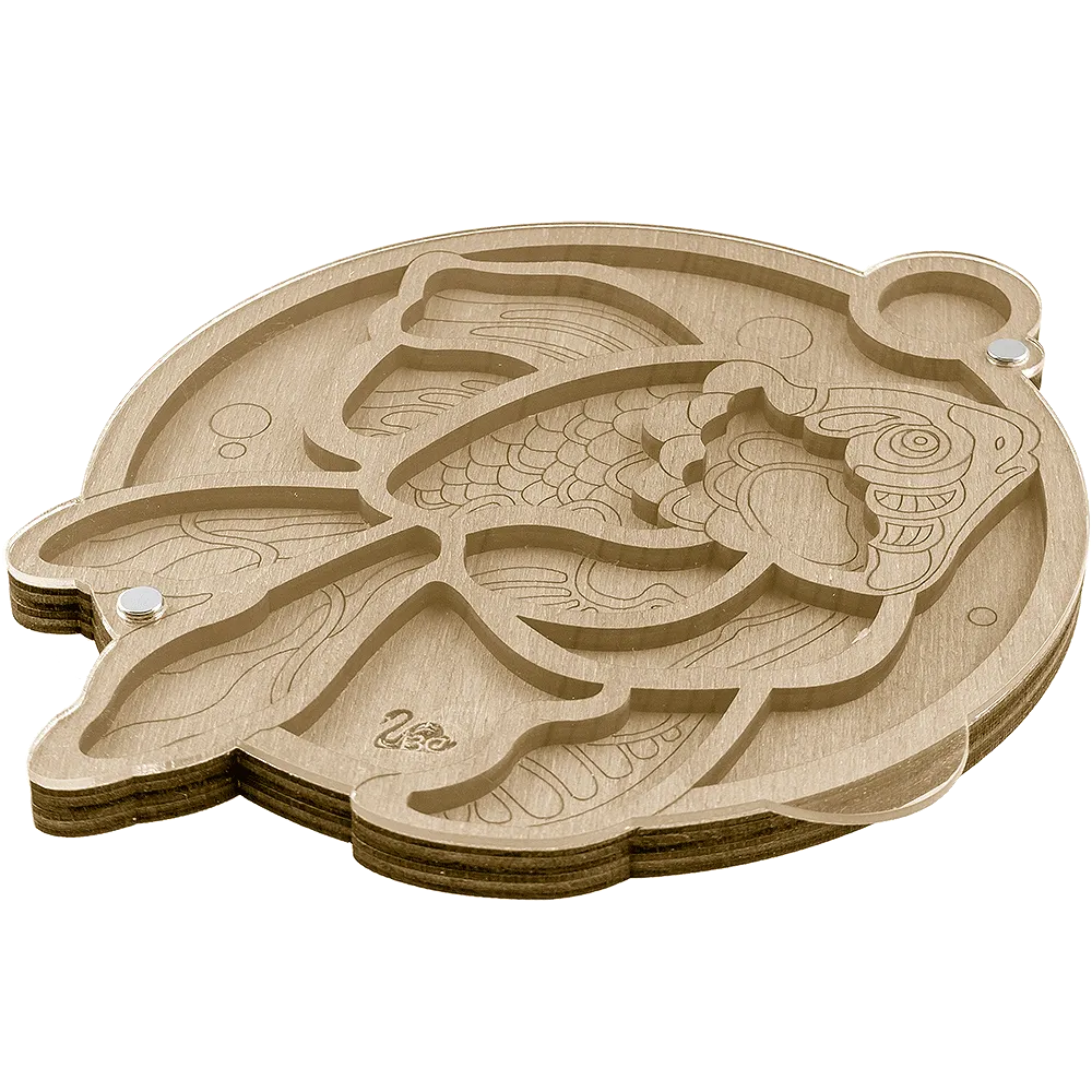 Fish Bead Organizer With Transparent Cover