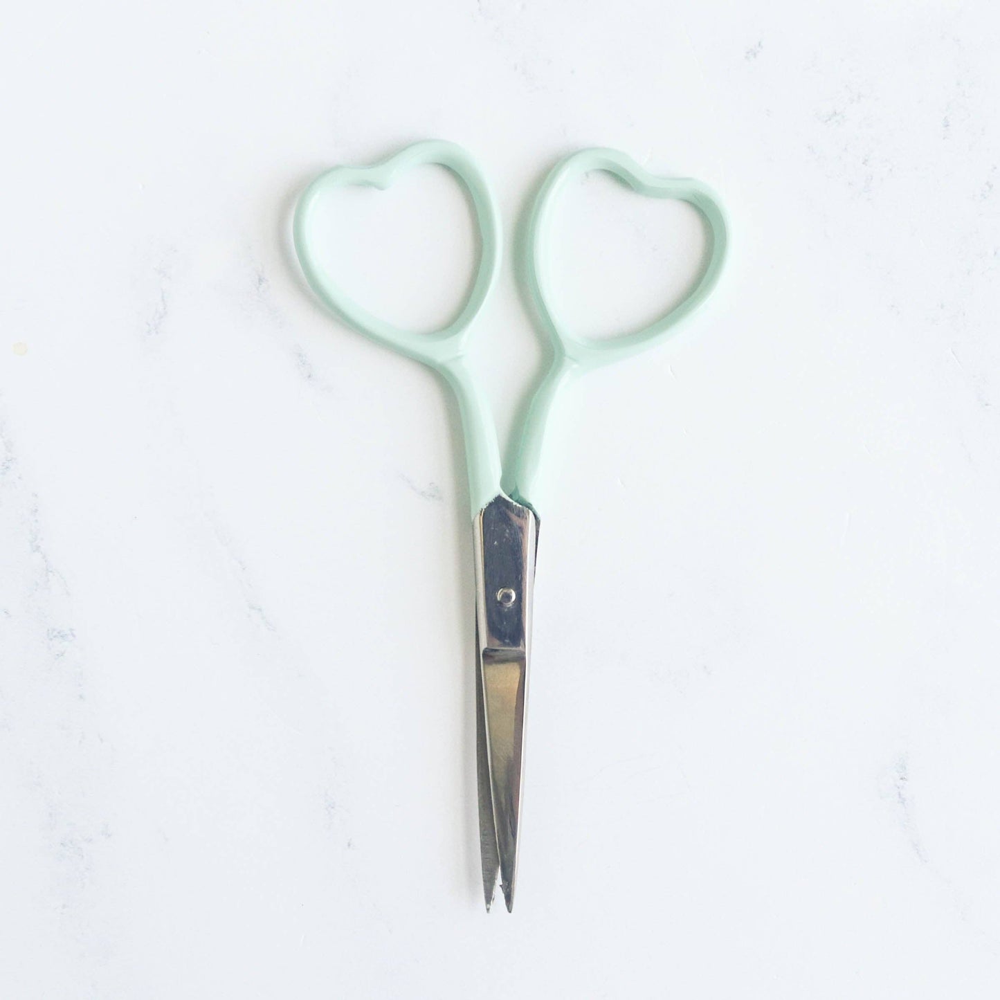 Heart Embroidery Scissors: Mint