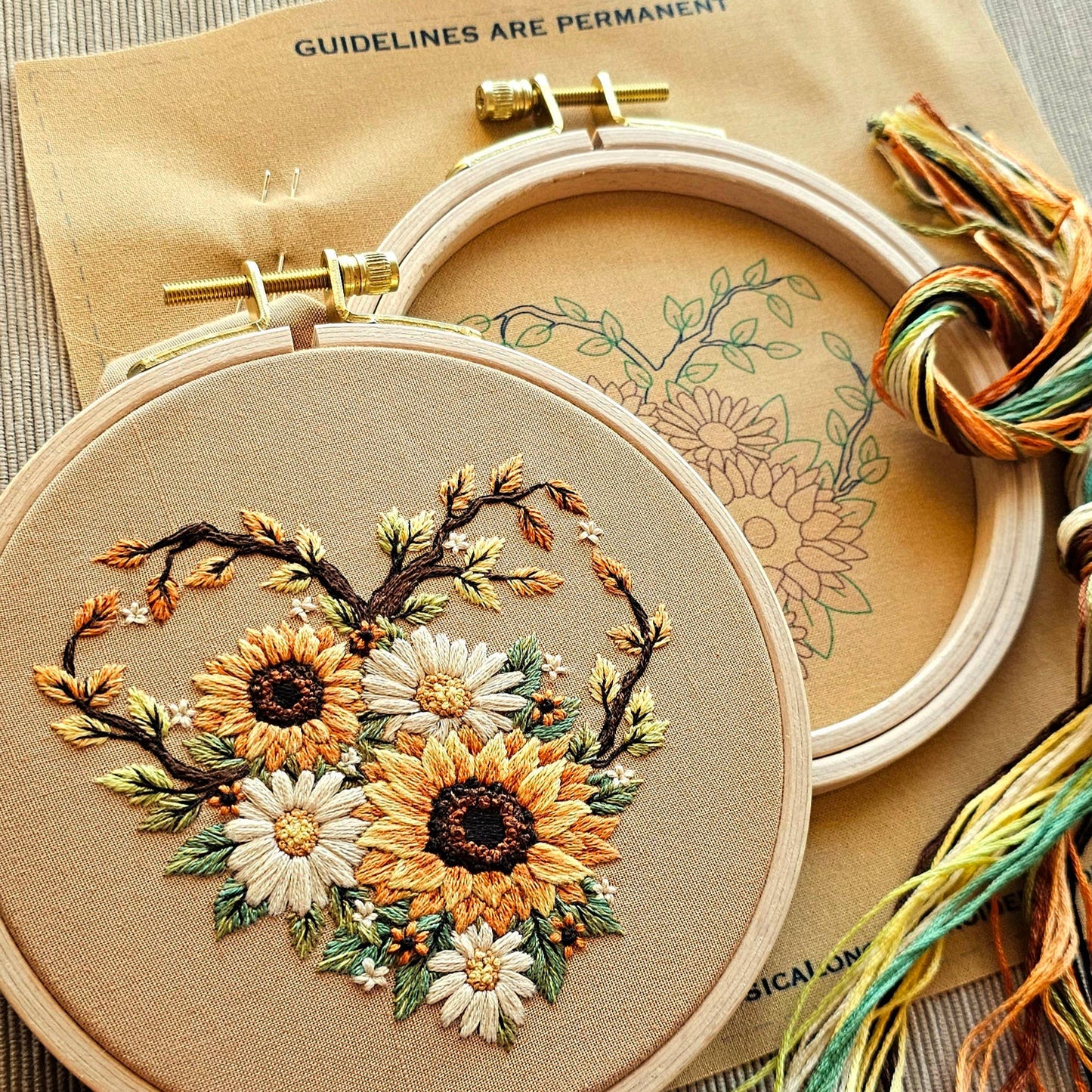 "Fall in Love" Embroidery Kit - Jessica Long Embroidery