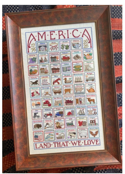 America Land That We Love Special Edition - Jean Farish Needleworks - 2026 Nashville Needlework Market PREORDER