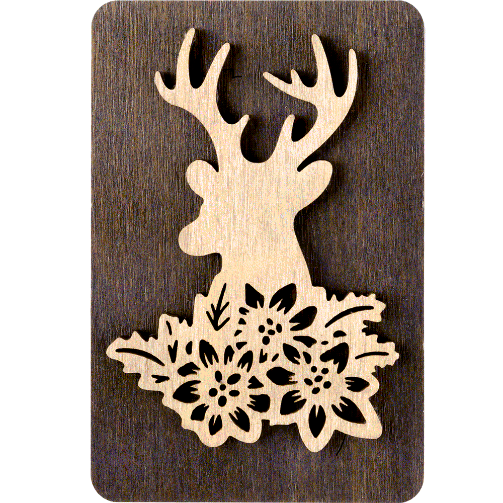 Deer with Floral Collar Magnetic Needle Organizer