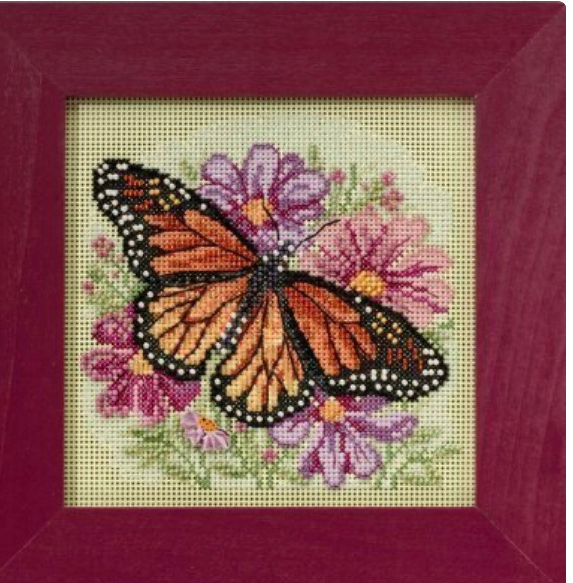 Winged Monarch Beaded Cross Stitch Kit - Mill Hill