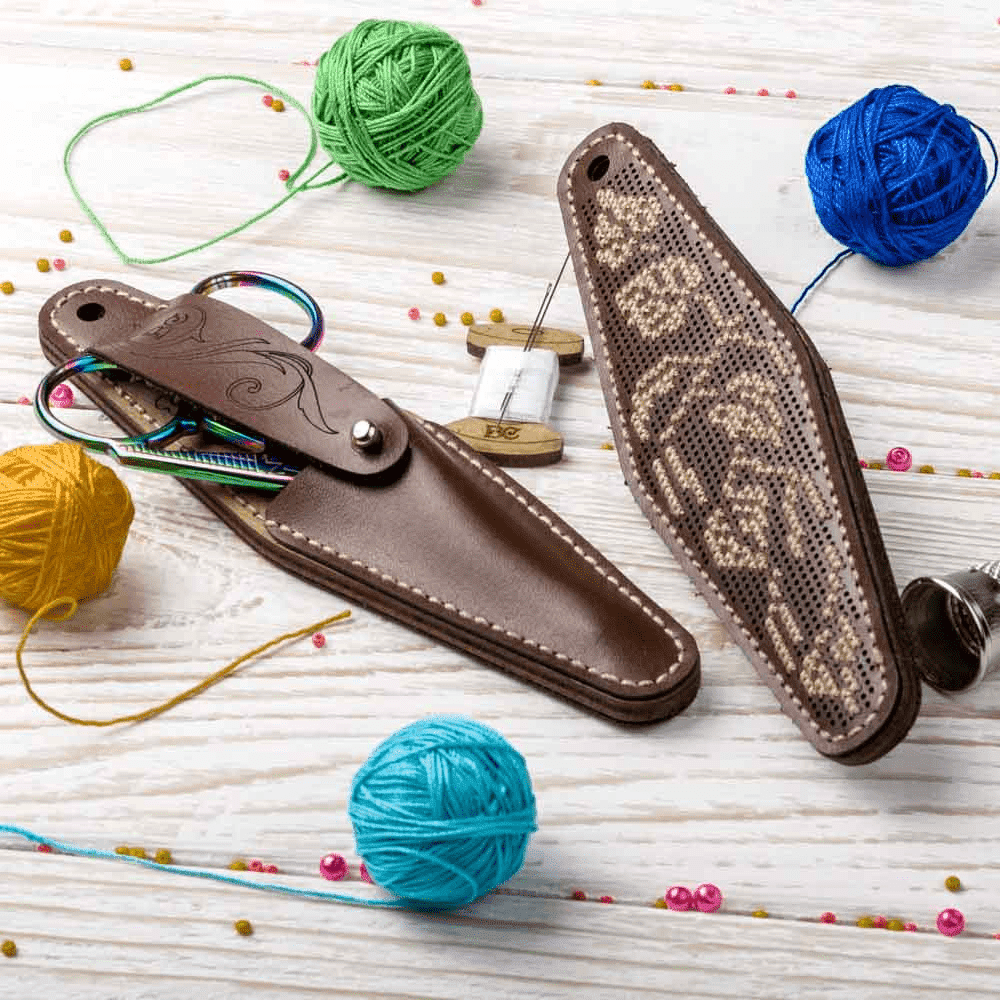 Scissor Case Needlecraft Kit - Leather Scissor Case #5