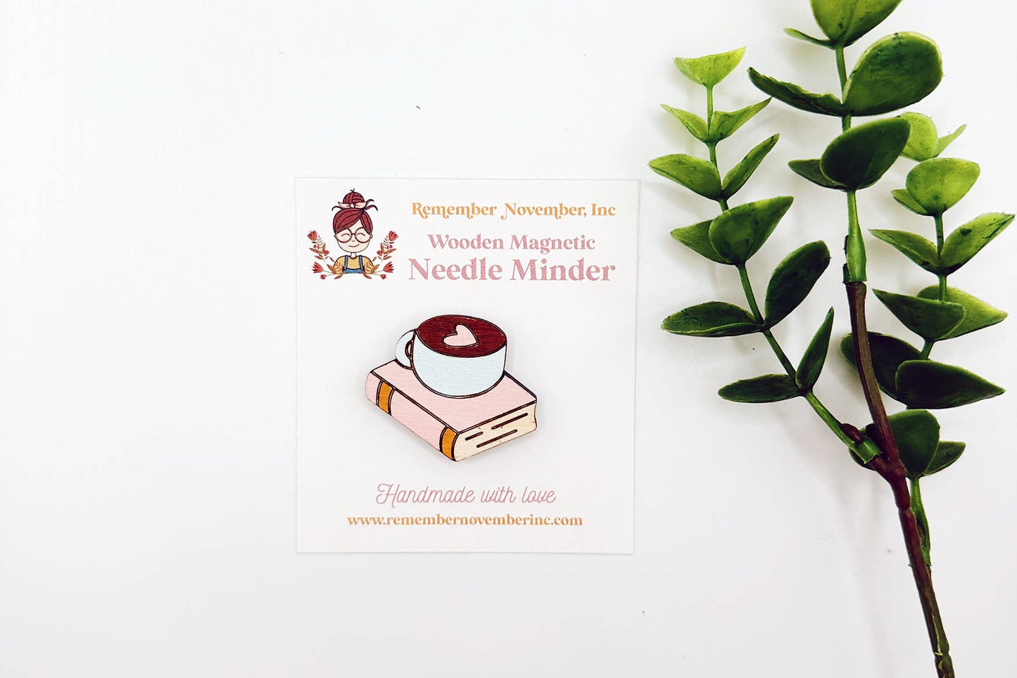 Book Mug Wooden Needle Minder