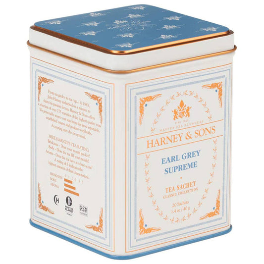 Harney & Sons Earl Grey Supreme Tea - 20 Sachets per Tin
