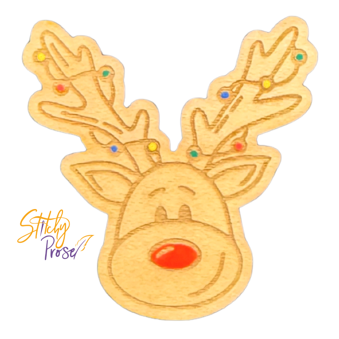 Wooden Reindeer - Needle Minder - Stitchy Prose - 2025 Needlework Marketplace PREORDER