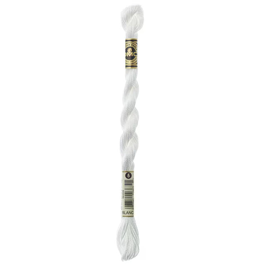 DMC Pearl Cotton Skein Size 5 Blanc/White