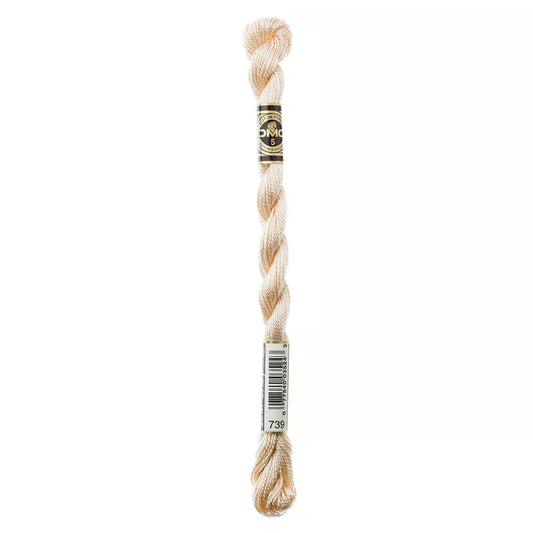 DMC Pearl Cotton Skein Size 5 Very Light Tan 739