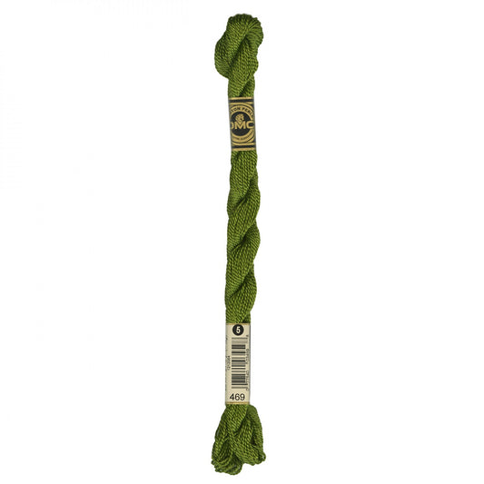 DMC Pearl Cotton Skein Size 5 Avocado Green #469