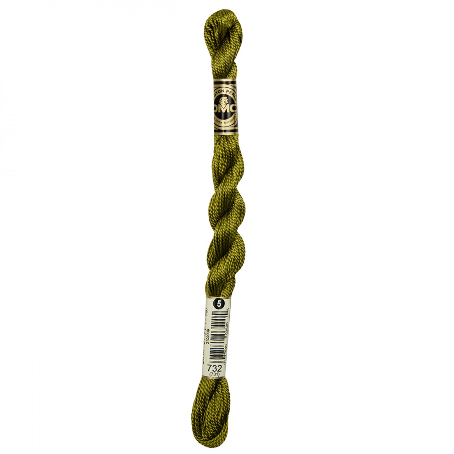 DMC Pearl Cotton Skein Size 5 Light Bronze Green #732