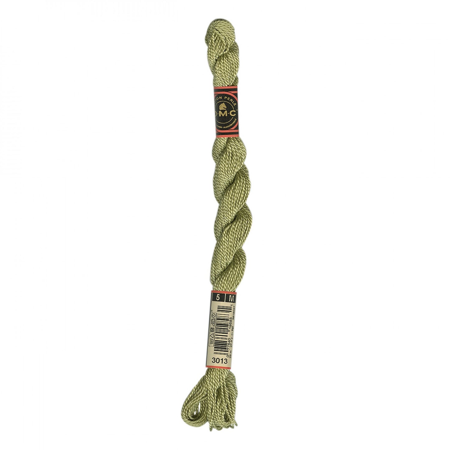 DMC Pearl Cotton Skein Size 5 Light Khaki Green #3013