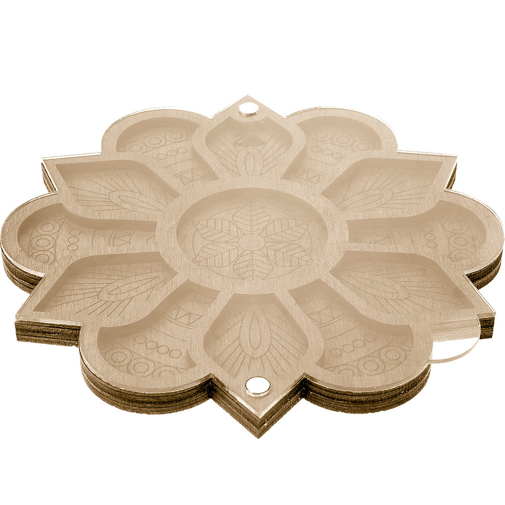 Small Mandala Bead Organizer - Bead Storage Box with Transparent Cover