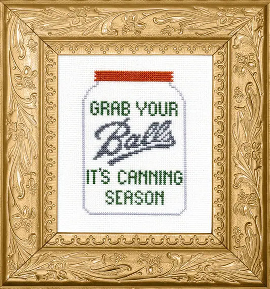 Grab Your Balls - Deluxe Cross Stitch Kit